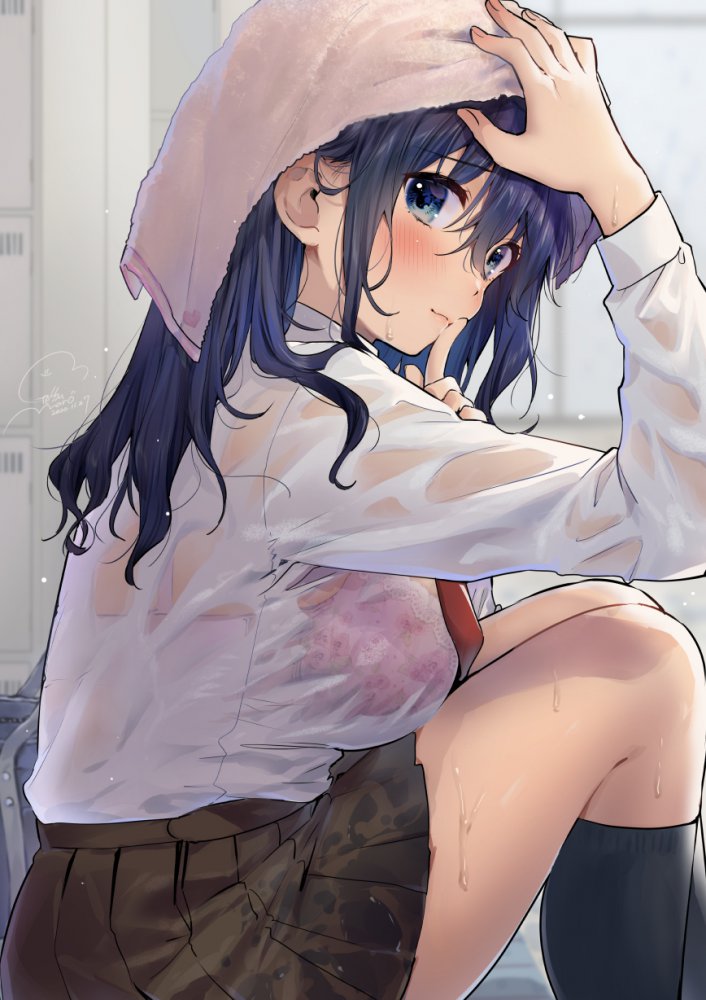 【二次】タオルと女の子の画像